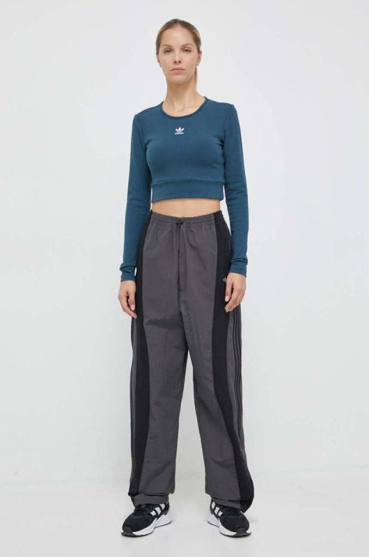 Лонгслів adidas Originals жіночий колір бірюзовий фото 2
