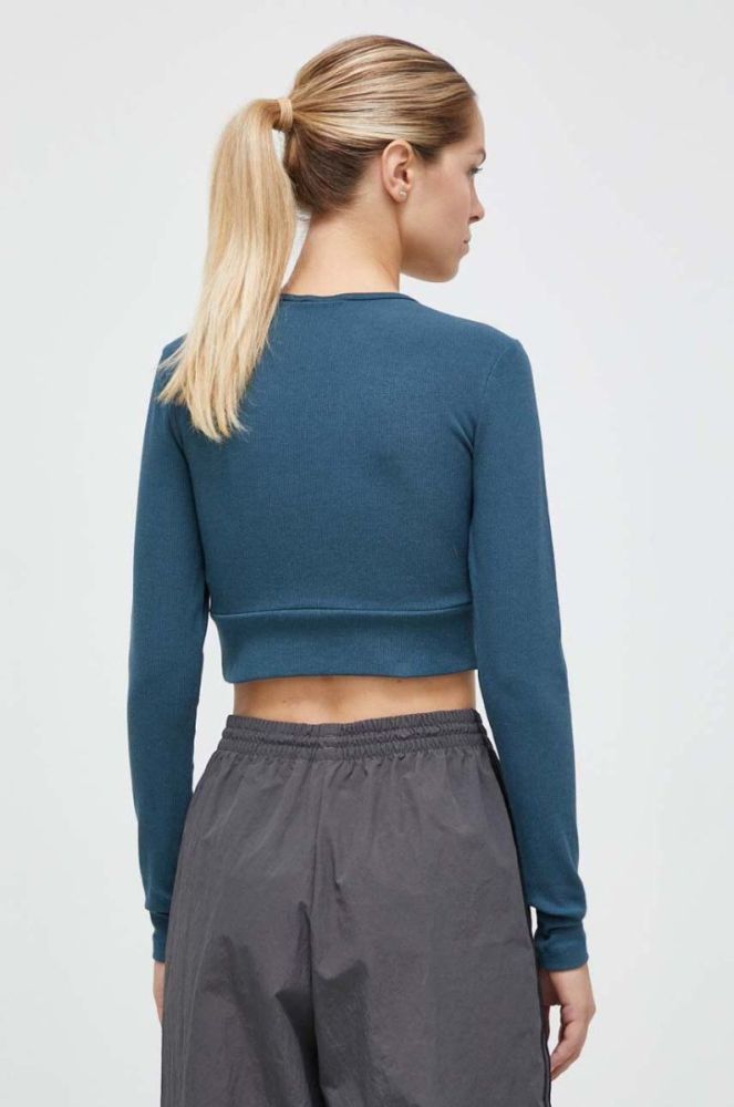 Лонгслів adidas Originals жіночий колір бірюзовий фото 3