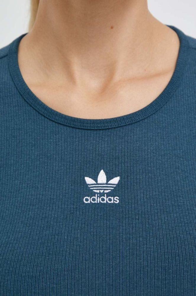 Лонгслів adidas Originals жіночий колір бірюзовий фото 4