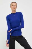 Лонгслів для тренувань adidas by Stella McCartney TruePurpose півгольф колір блакитний