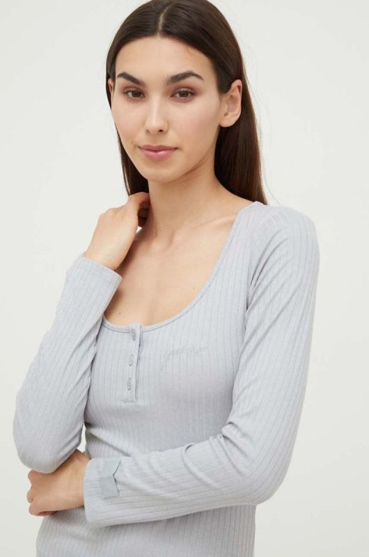 Лонгслів лаунж Guess колір сірий фото 2