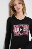 Бавовняний лонгслів Liu Jo колір чорний (3338108)