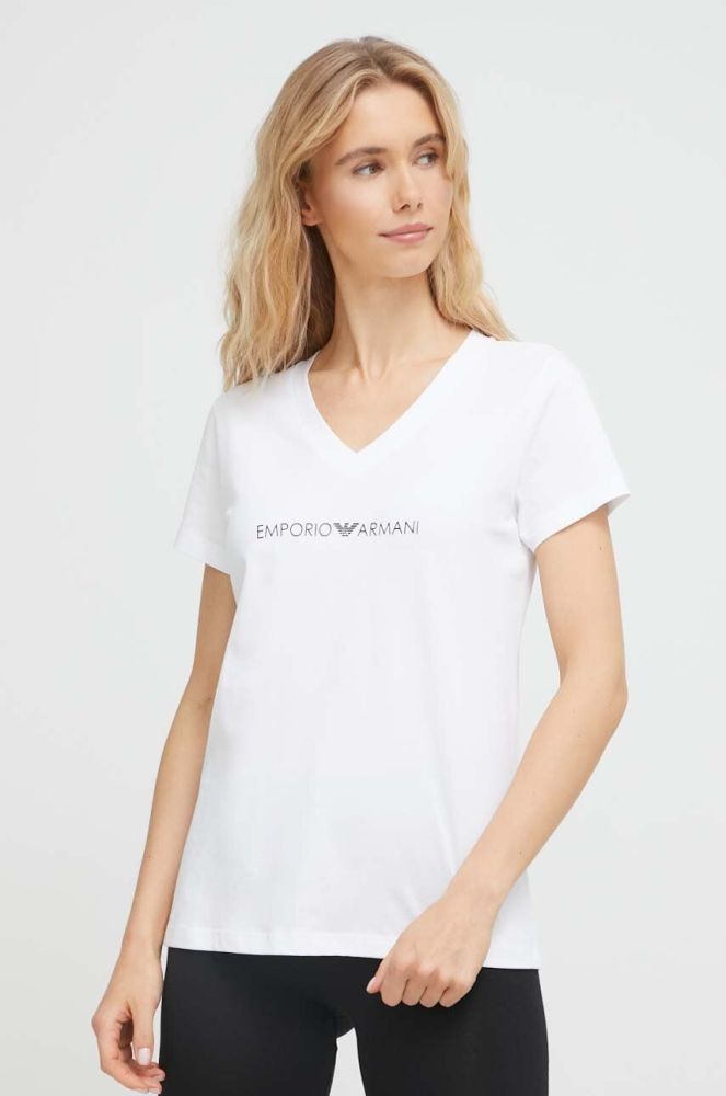Бавовняна футболка lounge Emporio Armani Underwear колір білий (3324720)
