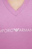 Бавовняна футболка lounge Emporio Armani Underwear колір фіолетовий