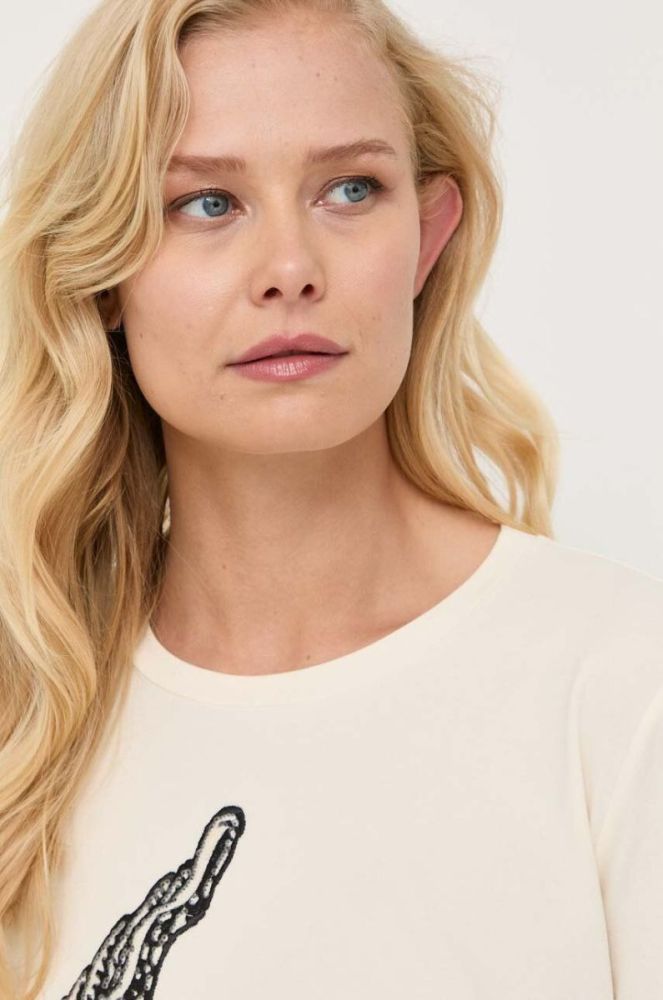 Лонгслів Weekend Max Mara жіночий колір бежевий (3403451) фото 4