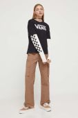 Бавовняний лонгслів Vans колір чорний (3523276)