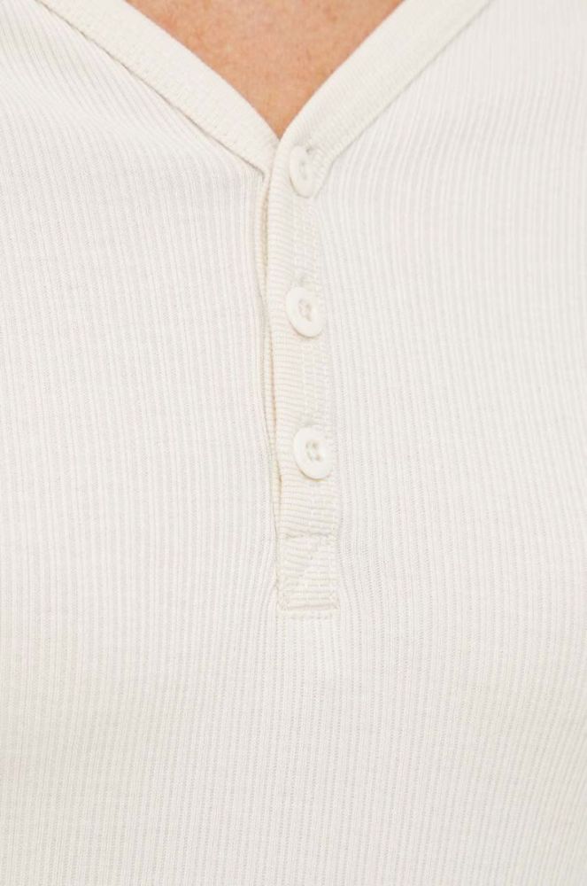 Бавовняний лонгслів G-Star Raw колір бежевий (3506790) фото 5