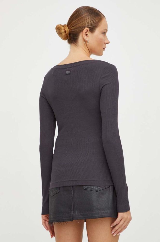 Лонгслів G-Star Raw жіночий колір сірий (3553730) фото 3