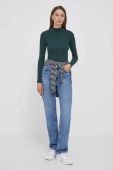 Лонгслів Pepe Jeans жіночий колір зелений півгольф