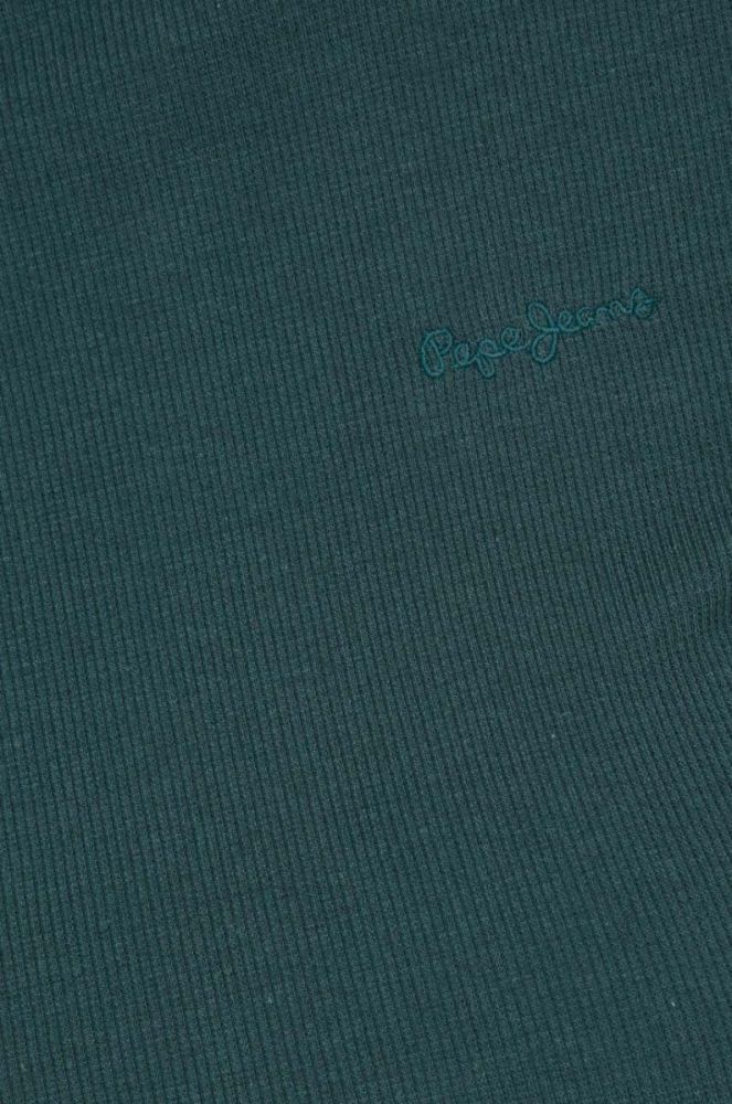 Лонгслів Pepe Jeans жіночий колір зелений півгольф фото 5