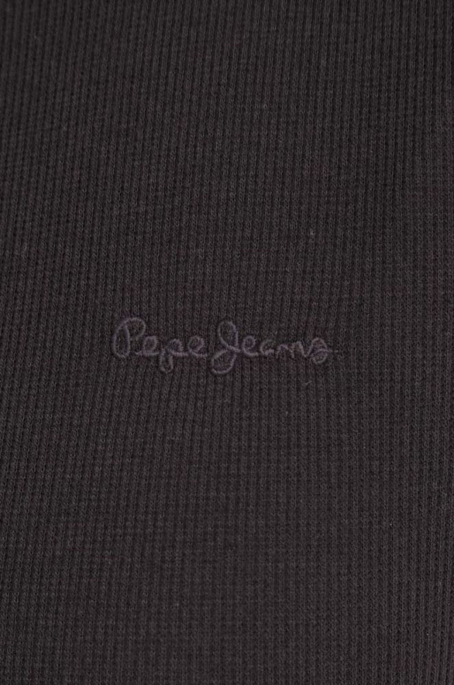 Лонгслів Pepe Jeans жіночий колір чорний півгольф фото 5