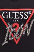 Бавовняний лонгслів Guess колір чорний (3613677)