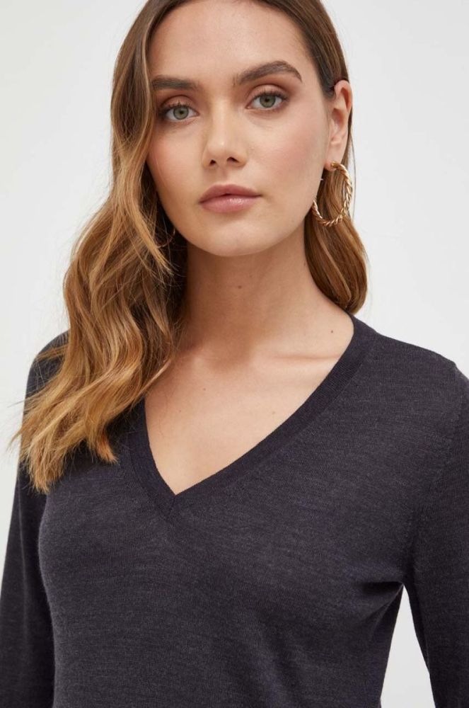 Вовняний светр Max Mara Leisure жіночий колір сірий легкий (3408183) фото 4