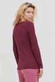 Лонгслів лаунж United Colors of Benetton колір бордовий