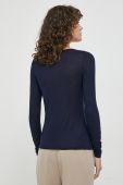 Лонгслів з домішкою вовни United Colors of Benetton колір синій