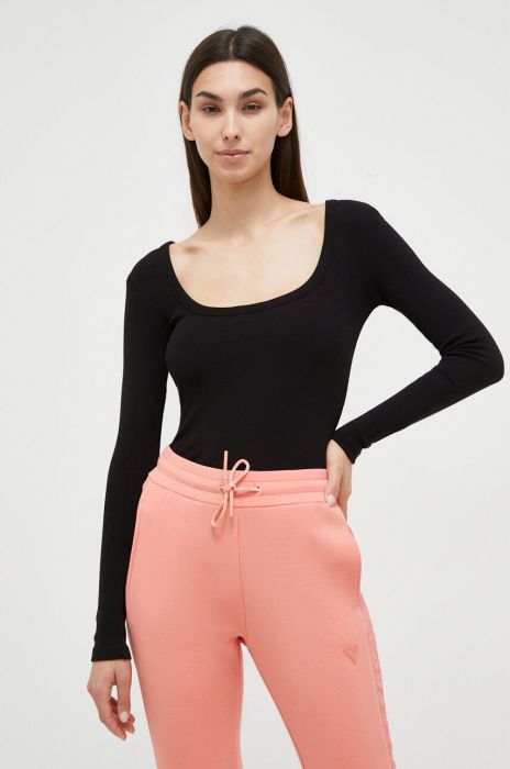 Лонгслів Guess жіночий колір чорний (3519769)