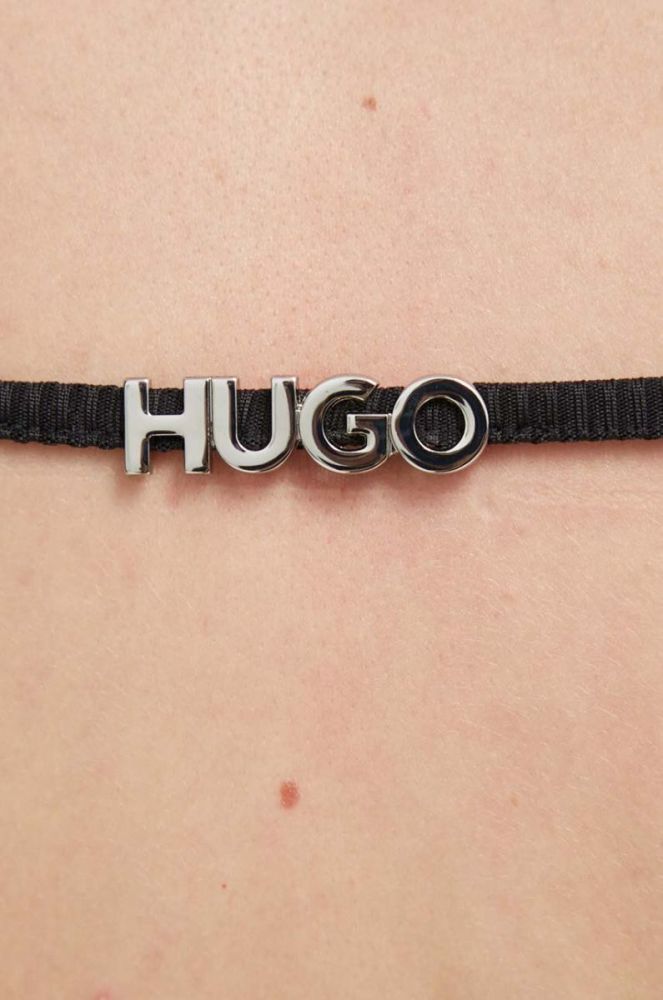 Лонгслів HUGO жіночий колір чорний (3621396) фото 6