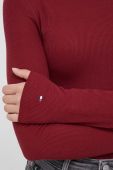 Лонгслів Tommy Hilfiger жіночий колір бордовий (3523146)