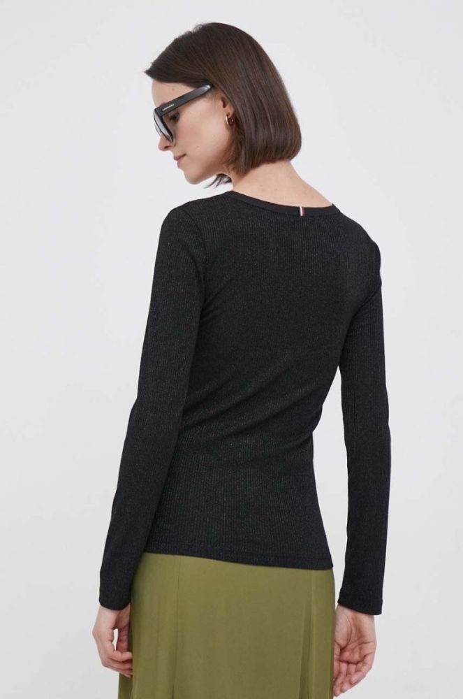 Лонгслів Tommy Hilfiger жіночий колір чорний (3433959) фото 3