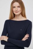 Бавовняний лонгслів Tommy Hilfiger колір синій (3473587)