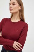 Лонгслів Trussardi жіночий колір бордовий