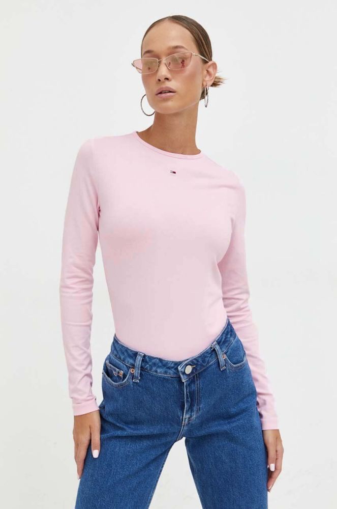 Боді Tommy Jeans жіночі колір рожевий (3541124)