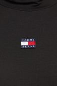 Лонгслів Tommy Jeans жіночий колір чорний гольф