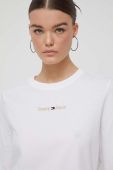 Бавовняний лонгслів Tommy Jeans колір білий (3577491)