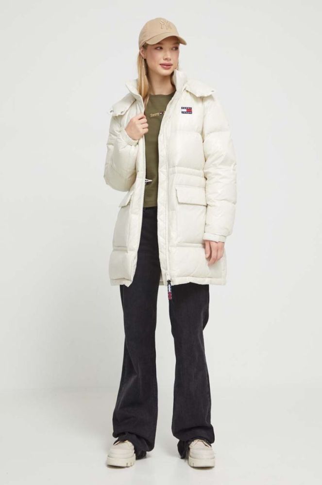 Бавовняний лонгслів Tommy Jeans колір зелений фото 2