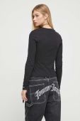 Бавовняний лонгслів Tommy Jeans колір чорний (3577501)