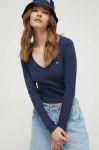 Лонгслів Tommy Jeans жіночий колір синій