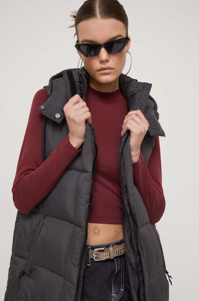 Лонгслів Superdry жіночий колір бордовий фото 5