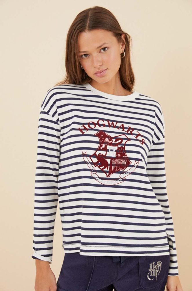 Бавовняний лонгслів women'secret Mix & Match HARRY POTTER COLLEGE 3276570 колір барвистий