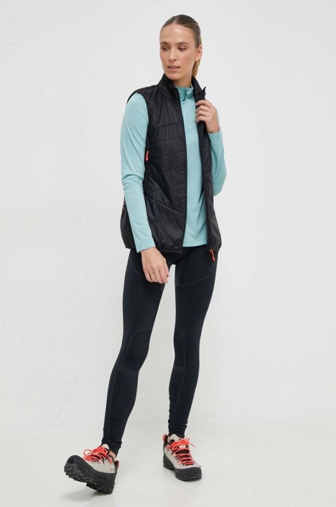 Спортивний лонгслів Jack Wolfskin Sky Thermal колір бірюзовий півгольф фото 2