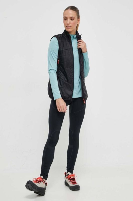 Спортивний лонгслів Jack Wolfskin Sky Thermal колір бірюзовий півгольф фото 2