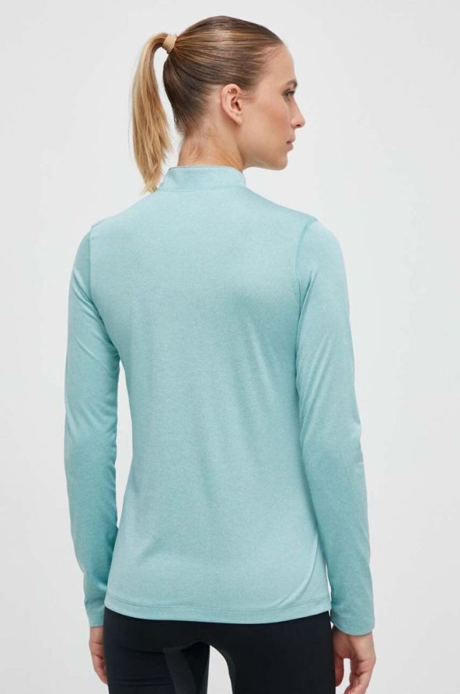 Спортивний лонгслів Jack Wolfskin Sky Thermal колір бірюзовий півгольф фото 3
