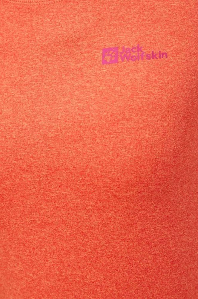 Спортивний лонгслів Jack Wolfskin Sky Thermal колір помаранчевий фото 4