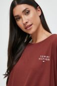 Лонгслів лаунж Tommy Hilfiger колір коричневий