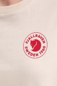 Бавовняний лонгслів Fjallraven 1960 Logo колір бежевий