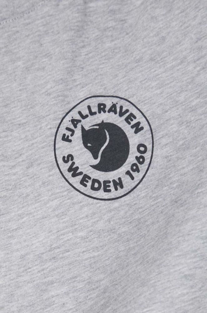 Бавовняний лонгслів Fjallraven 1960 Logo колір сірий фото 6