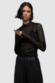 Лонгслів AllSaints FRANCESCO LACE жіночий колір чорний