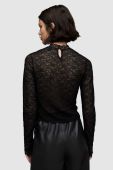 Лонгслів AllSaints FRANCESCO LACE жіночий колір чорний