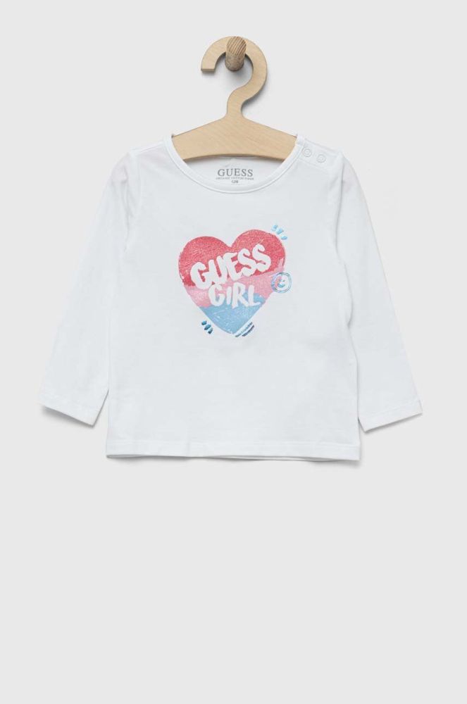 Лонгслів для немовлят Guess колір білий (3305874)