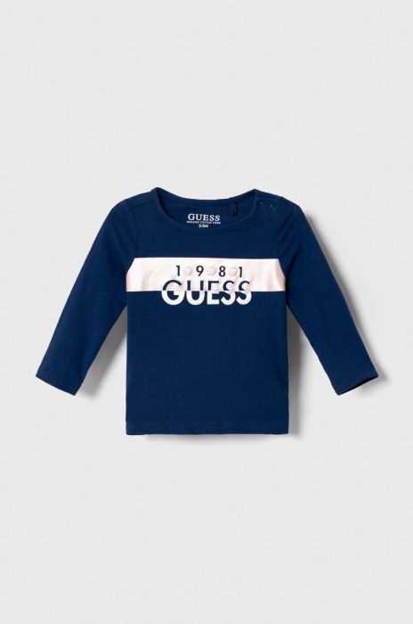 Лонгслів для немовлят Guess колір синій Лонгслів для немовлят Guess колір синій