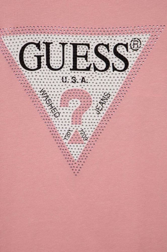 Дитячий лонгслів Guess колір рожевий (3327634) фото 3