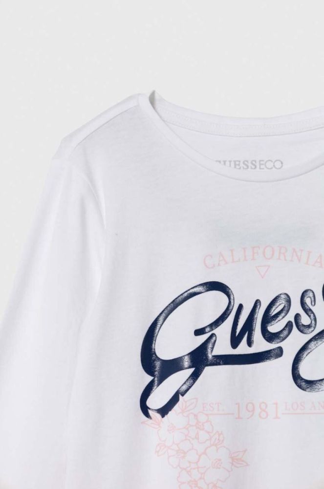 Дитячий лонгслів Guess колір білий (3485571) фото 3
