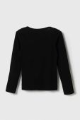 Дитячий бавовняний лонгслів Guess колір чорний (3369289)