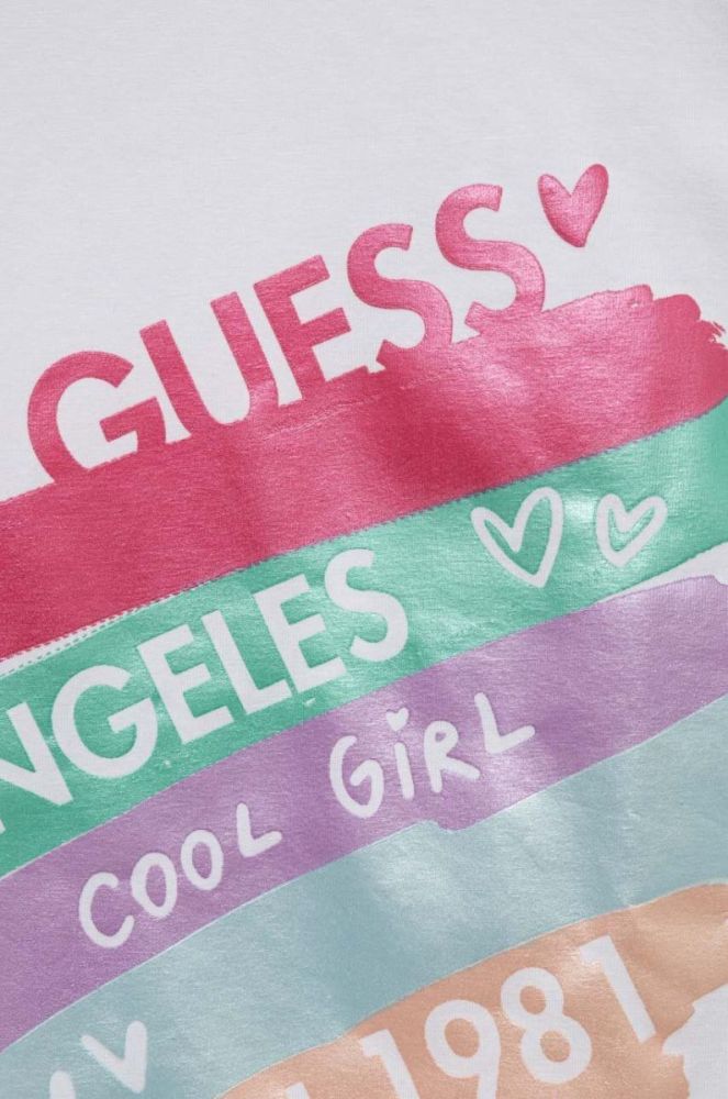Дитячий лонгслів Guess колір білий (3324730) фото 3