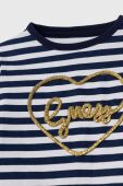 Дитячий лонгслів Guess колір синій (3437341) Дитячий лонгслів Guess колір синій (3437341)