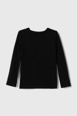 Дитячий бавовняний лонгслів Guess колір чорний (3437382)